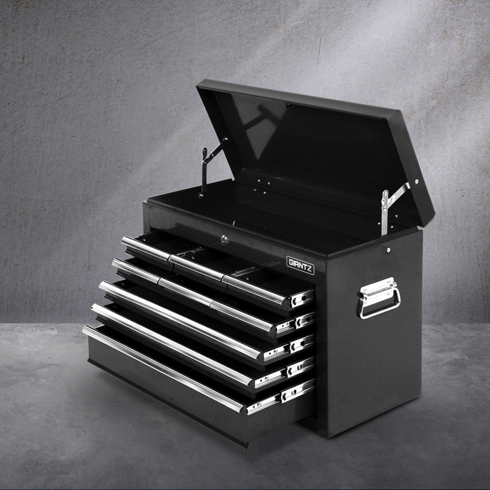 Giantz 9 Drawer Tool Box Cabinet Chest Toolbox Storage Garage Organiser Black Main image