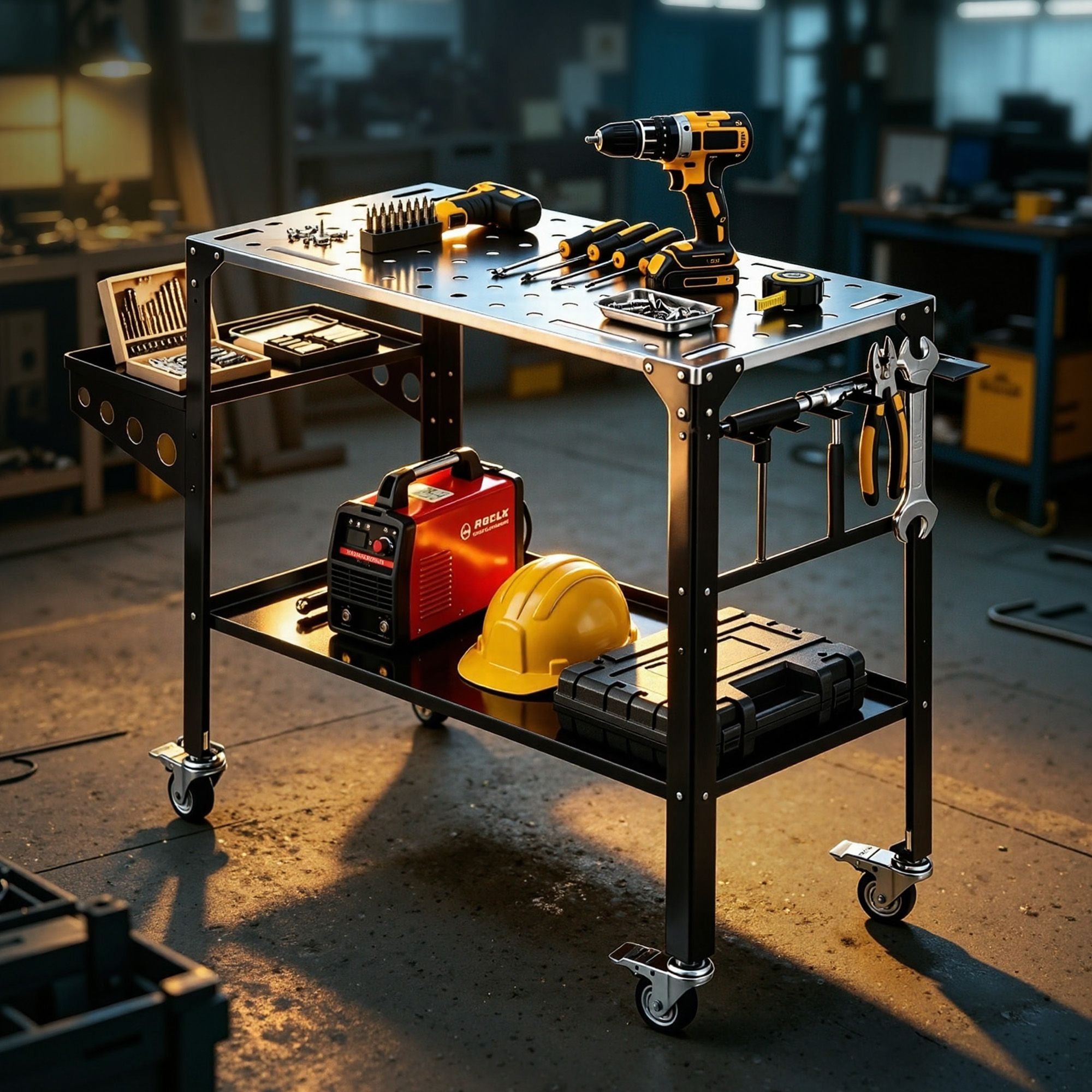 Giantz Welding Table Cart with Tool Storage 130KG Capacity Mobile Workstation Main image