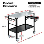 Giantz Welding Table Cart with Tool Storage 130KG Capacity Mobile Workstation