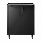 Giantz Rolling Tool Cabinet Heavy-Duty Storage Cabinet Adjustable Shelf Black