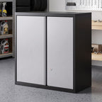 Giantz Steel Tool Cabinet Wall Mount Adjustable Shelf Garage Storage Lockable Black Grey