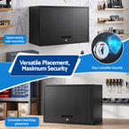 Giantz Wall Mount Steel Tool Cabinet Garage Storage Box Lockable Overhead Shelf Black