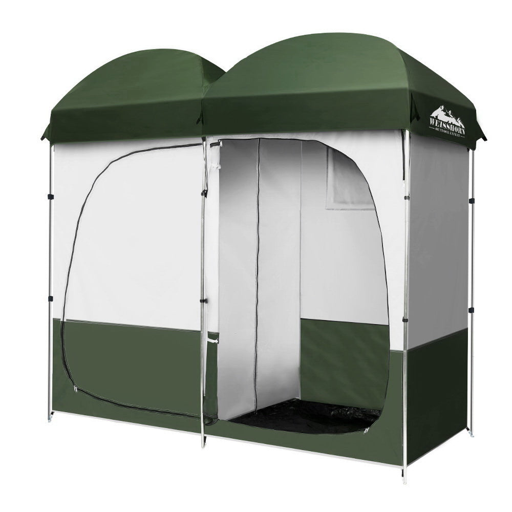 Weisshorn Double Camping Shower Toilet Tent Outdoor Portable Change Room Main image