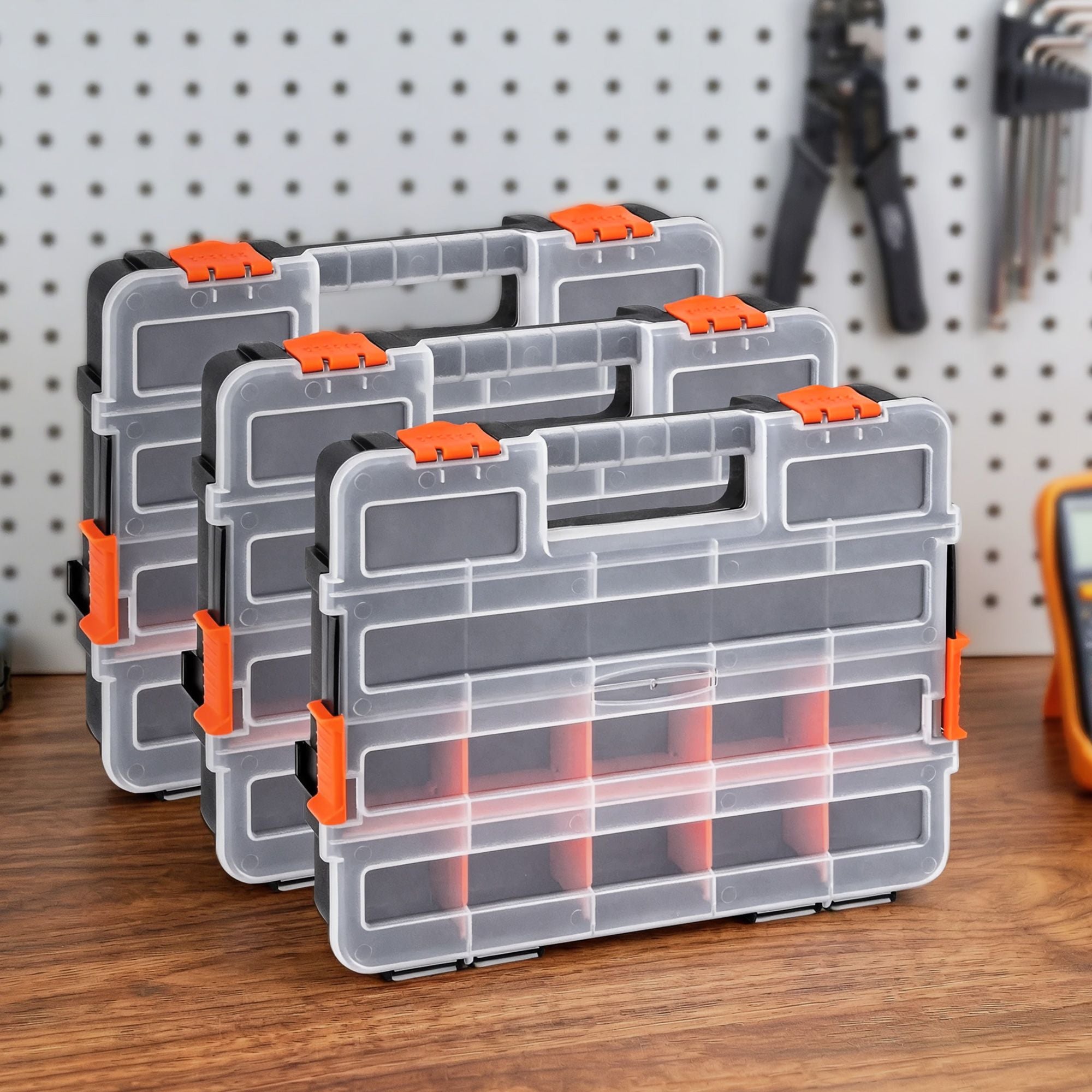 Giantz 3 Pack Tool Box Organizer with Hardware Storage Box for Small Parts Main image