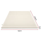 Giselle Bedding Queen Latex Mattress Topper 7-Zone Natural Latex Core Breathable 5cm