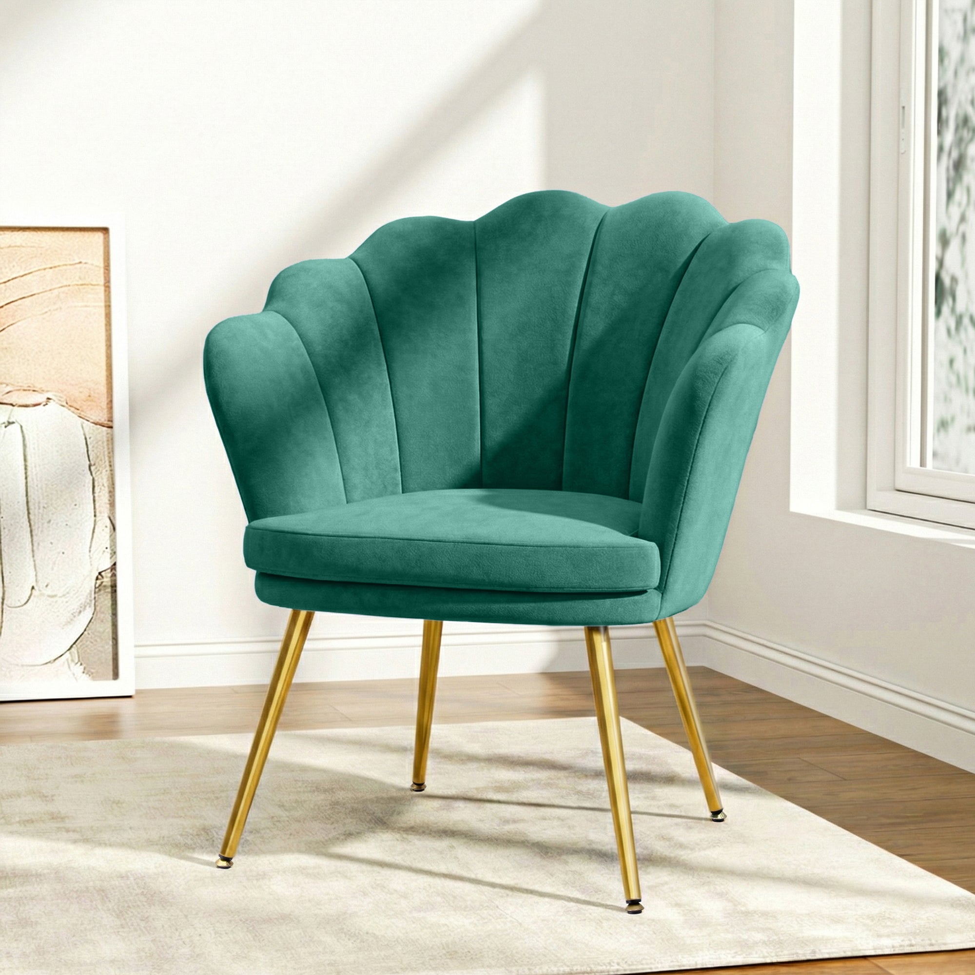 Artiss Armchair Velvet Green Callista Main image
