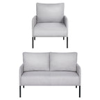 Artiss Armchair 4 Seater Sofa Set Pillow Gery Kane
