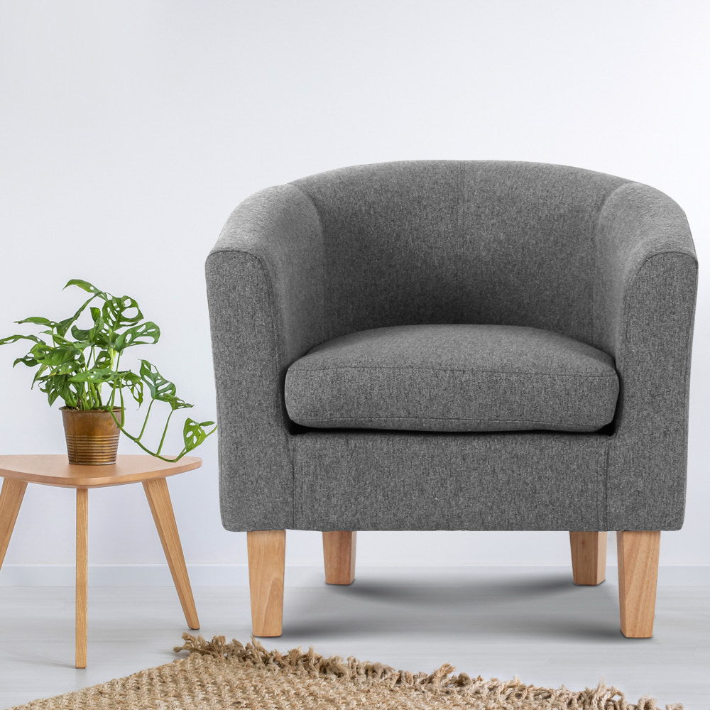 Abby Armchair Tub Chair - Grey Main image