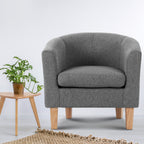 Artiss Armchair Tub Chair Grey Abby