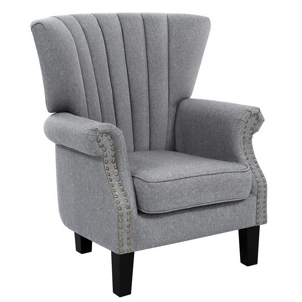 Andrew Armchair Wingback - Grey Secondary image