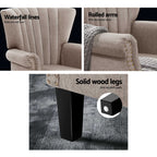 Artiss Armchair Wingback Beige Andrew