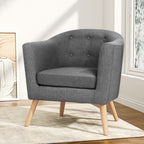 Artiss Armchair Tub Chair Grey Adora