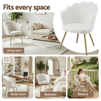 Artiss Armchair Teddy Fleece White Callista