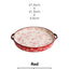 ceramic serving plate, double handled baking dish, pizza pan, cherry blossom pattern, underglaze color, home kitchenware, oven safe dish, baking tray, serving platter, Australian kitchen - Red - Size 10.8inch