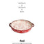 ceramic serving plate, double handled baking dish, pizza pan, cherry blossom pattern, underglaze color, home kitchenware, oven safe dish, baking tray, serving platter, Australian kitchen - Red - Size 8.8inch