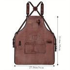 Waterproof Apron Utility Apron Work Apron Industrial Apron Tool Storage Apron - Gray - Size regular