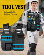 tool vest, multi pocket vest, industrial tool vest, work safety vest, tool storage vest, breathable work vest, australia tool vest, construction tool vest