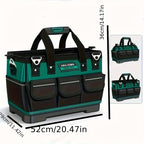 Tool Storage Bag Oxford Cloth Tool Bag Multifunctional Tool Organizer Durable - black - green - Size regular