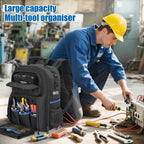 Tool Backpack Tool Storage Professional Tool Bag DIY Tool Backpack Tool - Black - Size regular