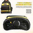 Tool Backpack Durable Tool Bag Organised Tool Storage Professional Tool - Black - Size regular