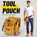 Leather Tool Pouch Tool Storage Australia Adjustable Belt Tool Pouch Fine - Yellow - Size regular