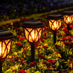 4 Pack Solar Lights Outdoor Waterproof Garden Lights with Warm LED Light Landscape Lighting for Yard Patio Lawn Walkway Driveway - Warm White - Size 4 Pack