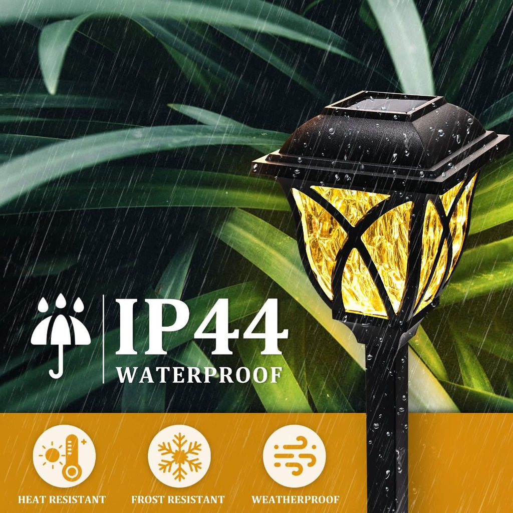 4 Pack Solar Lights Outdoor Waterproof Garden Lights with Warm LED Light Landscape Lighting for Yard Patio Lawn Walkway Driveway - Warm White - Size 4 Pack