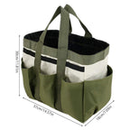 Garden Tool Bag Organizer, Tote Storage Bag with 8 Pocket, Heavy Duty Oxford Garden Tote Caddy, Gardening Tool Kit Holder for Indoor and Outdoor, Gifts for Men Women