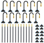 Drip Irrigation System, No 1/4 Pipe, only 12pcs Adjustable Copper Nobbles and Quick Connectors