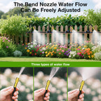 Drip Irrigation System, No 1/4 Pipe, only 12pcs Adjustable Copper Nobbles and Quick Connectors