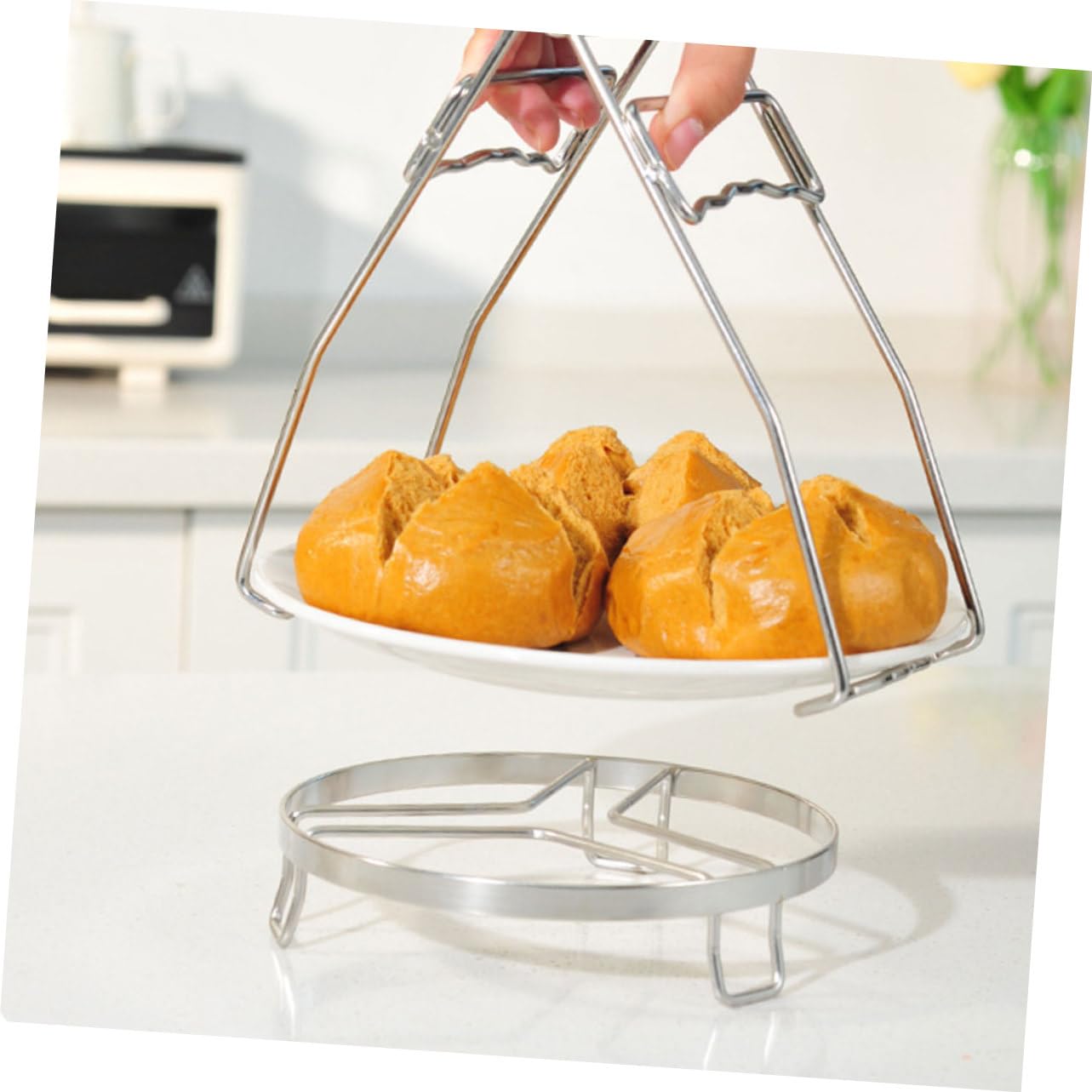 316 Stainless Steel Steam Rack for Cooking – Adjustable Kitchen Pot Stand with Heat-Resistant Design, Multi-Functional Steamer Base for Pots and Dishes (S,15cm)