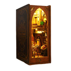 3D Miniature Bookshelf DIY Wooden Bookend Scene