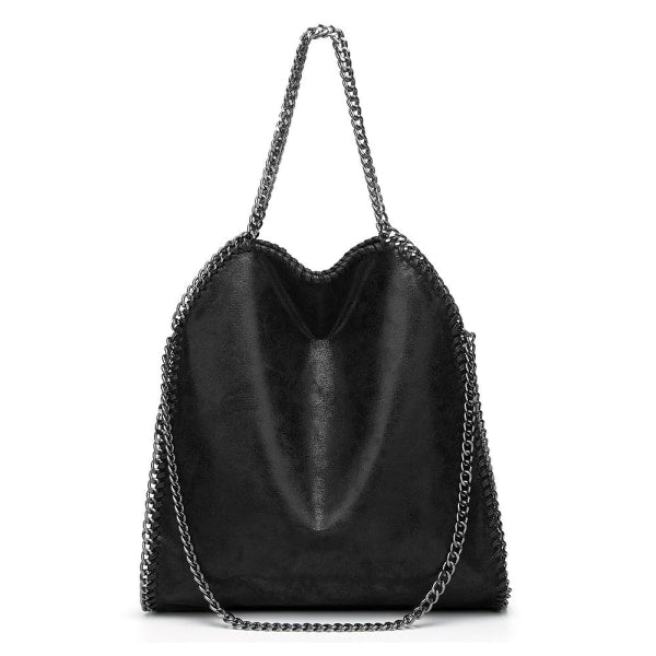 Shoulder bag women chain luxury handbag chain soft bag crossbody bag women handbag Black-WELLNGS Main image