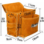 Multifunctional Tool Pouch Belt Tool Bag Thickened Tool Waist Bag Durable Cowhide Hardware Tool Storage
