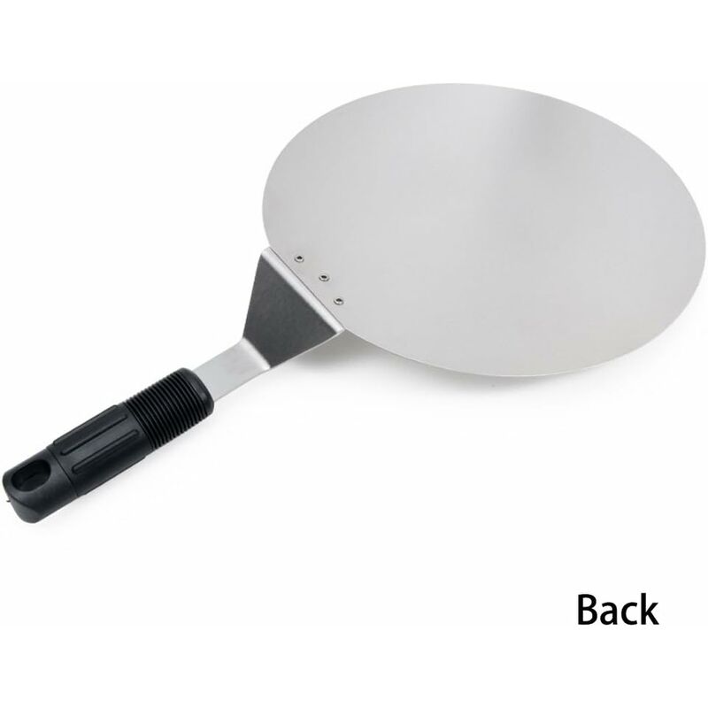 Round Stainless Steel Pizza Paddle w/ non-slip Handle