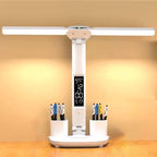 LED Desk Lamp - Table Lamp - Daylight Lamp - Dimmable - USB Rechargeable Touch Desk Lamp - Reading Lamp with Eye Protection in 3 Colors - 3-in-1 LCD Screen