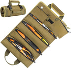 Roll-up tool bag - Tool belt - Open tool bag - with adjustable strap - Drill holder - Canvas - Roll-up pouch - Electrician's kit - Storage rack - Wrench organizer - No tool included!