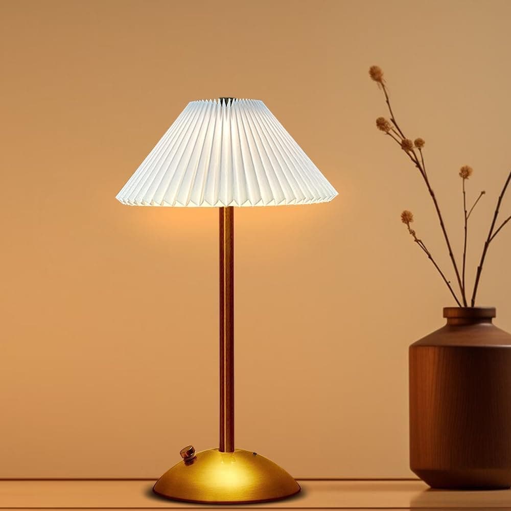 Portable LED Table Lamp with 3 Brightness Levels, USB Desk Lamp for Bedside Dining Table and Desk, White Main image