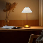 Portable LED Table Lamp with 3 Brightness Levels, USB Desk Lamp for Bedside Dining Table and Desk, White