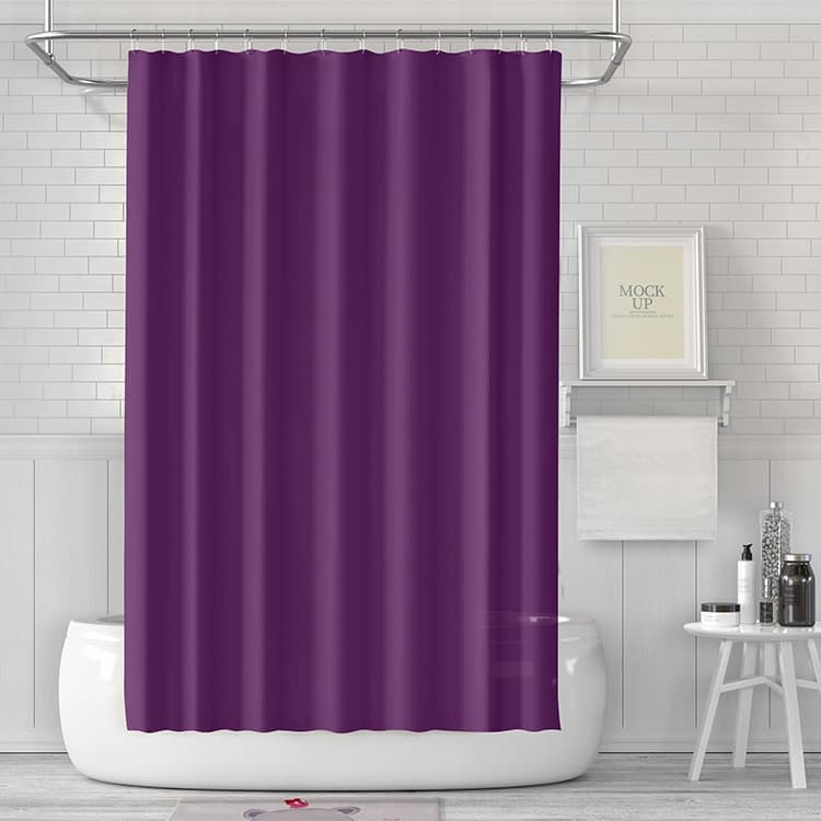 180x180cm Waterproof Shower Curtain, Quick-Drying Mold Resistant for Bathroom and Outdoor Shower, Purple Main image