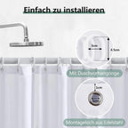 180x180cm Waterproof Shower Curtain, Quick-Drying Mold Resistant for Bathroom and Outdoor Shower, Purple