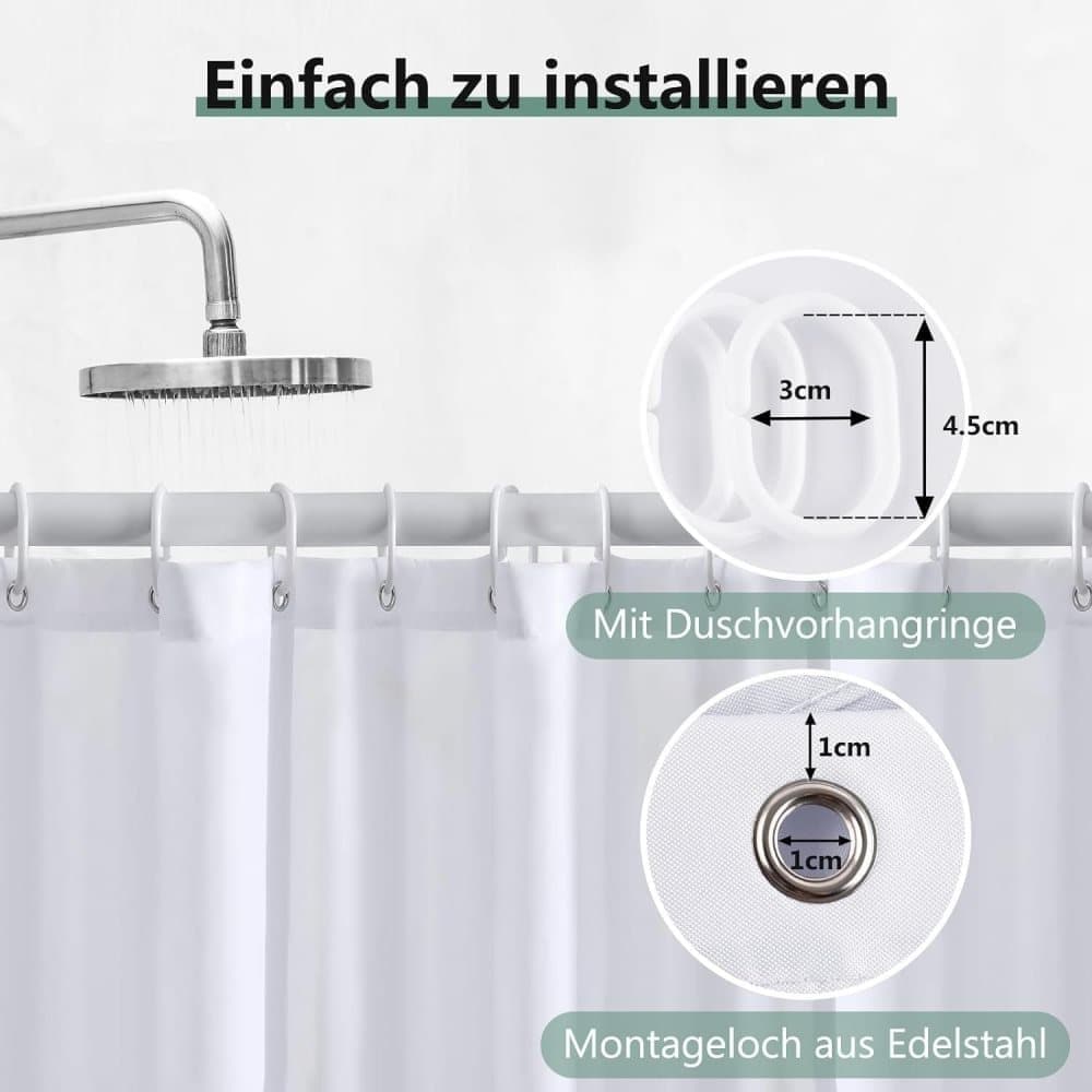 180x180cm Waterproof Shower Curtain, Quick-Drying Mold Resistant for Bathroom and Outdoor Shower, Purple
