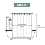 180x180cm Waterproof Shower Curtain, Quick-Drying Mold Resistant for Bathroom and Outdoor Shower, Purple