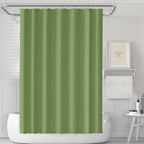 Waterproof Shower Curtain 180x180cm, Mold Resistant Quick-Drying, Light Green, for Outdoor Shower and Bathroom