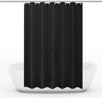 Waterproof Shower Curtain 180x180cm, quick-drying mold resistant, compatible with outdoor shower and bathroom, Black