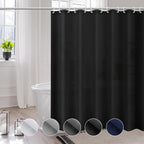 Waterproof Shower Curtain 180x180cm, quick-drying mold resistant, compatible with outdoor shower and bathroom, Black
