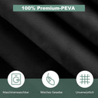 Waterproof Shower Curtain 180x180cm, quick-drying mold resistant, compatible with outdoor shower and bathroom, Black