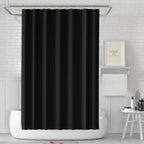 Waterproof Shower Curtain 180x180cm, quick-drying mold resistant, compatible with outdoor shower and bathroom, Black