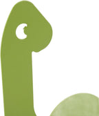2-Piece Green Dinosaur Metal Bookend Set, Non-Slip Children's Desk Organizer, 12.5 x 12.5 x 16 cm