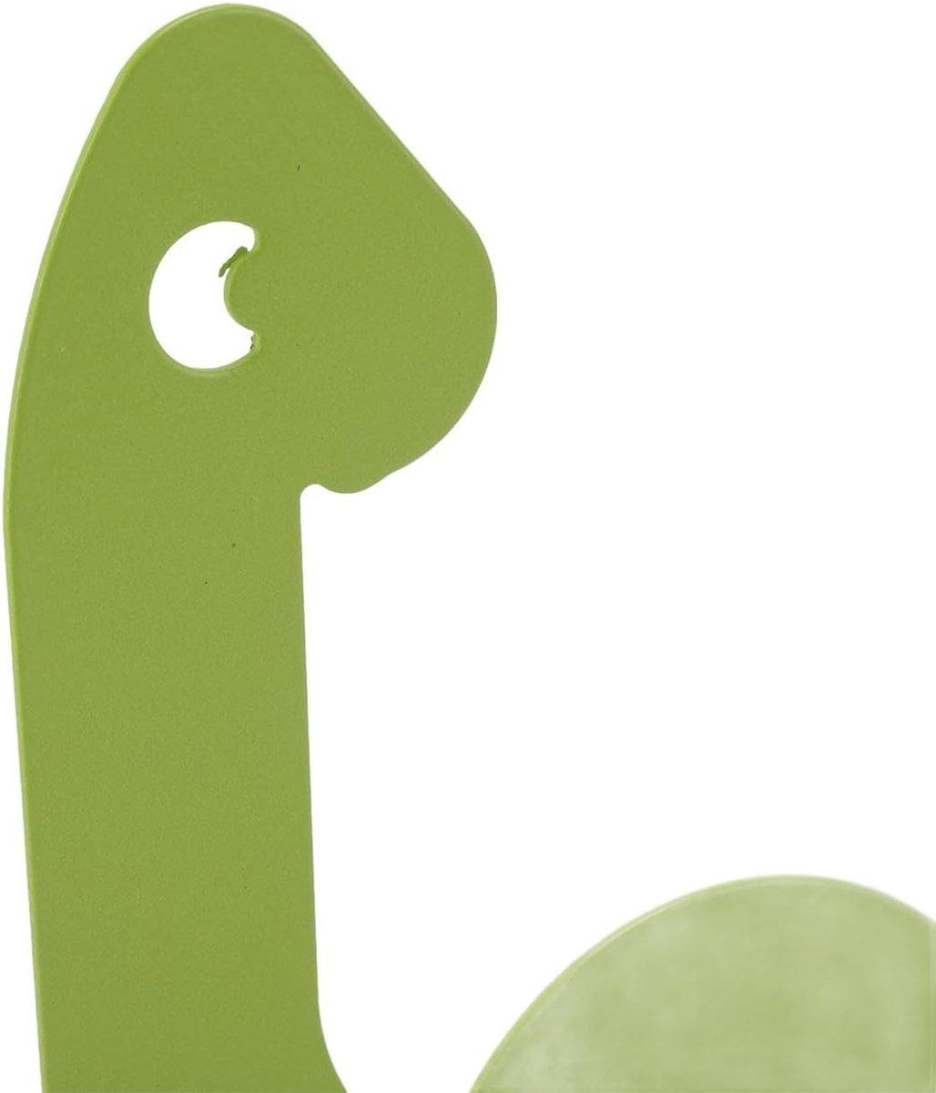 2-Piece Green Dinosaur Metal Bookend Set, Non-Slip Children's Desk Organizer, 12.5 x 12.5 x 16 cm